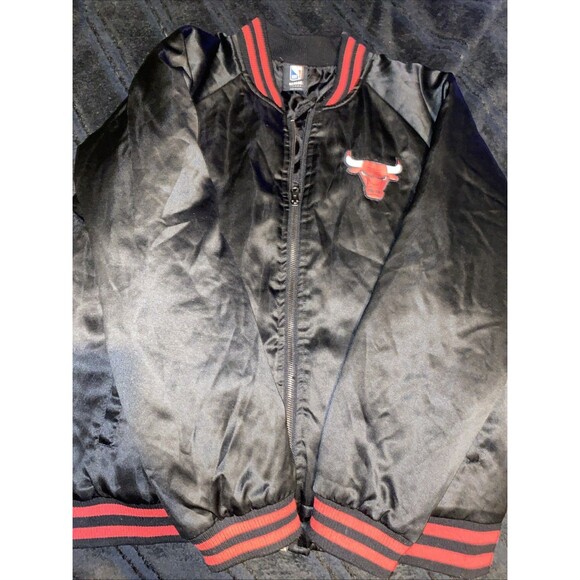 Other - NBA Ultra Game Men's Large Chicago Bulls Bomber Varsity Snap Up Jacket